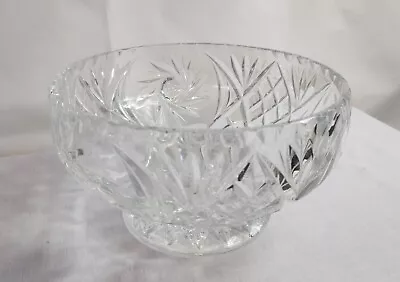 Buy Beautiful Vintage Cut Glass Fruit Bowl With Scalloped Rim, Collectible, 20x11 Cm • 10£