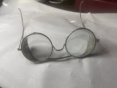 Buy Vintage  Safety Glasses /spectacles/ Aviator /motorcycle Goggles /safety Glasses • 25£