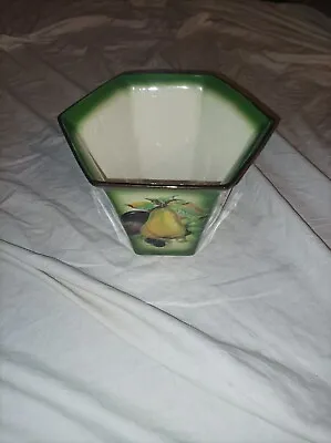 Buy Mayfayre Staffordshire EnglandPottery Green Fruit Bowl Vase • 12.99£