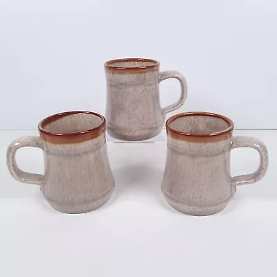 Buy Prinknash Pottery Mugs Tankards Brown Stoneware Vintage Coffee Cups England X 3 • 22£