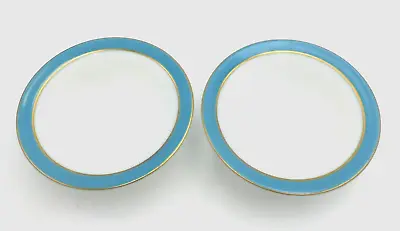Buy Pyrex USA Pair Of Rimmed Soup/Cereal Bowls Turquoise Rims • 19.17£