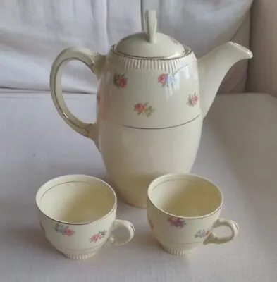 Buy Clarice Cliff Newport Pottery Vintage Coffee Pot And Two Small Cups • 25£
