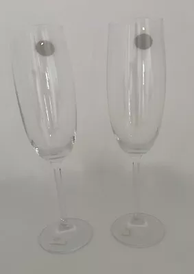 Buy Set Of 2 Bohemian Czech Republic Crystal Champagne Flutes New • 38.57£