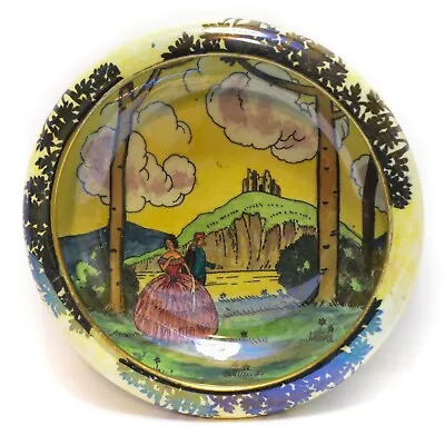 Buy Vintage Grimwades Byzanta Lustre Ware Hand Painted Bowl Romance Theme Yellow • 50.58£