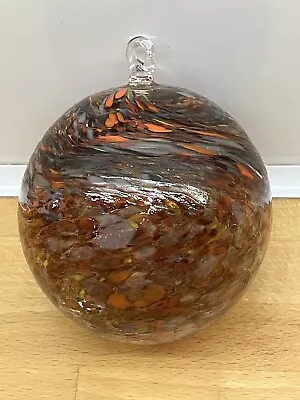Buy Art Glass Christmas Ornament Swirl Autumn Colours 9 Cm Dia. Free P&P-code 539 • 12.50£