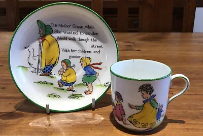 Buy Vintage Paragon Nursery  Ware Chloe Preston Mother Goose Cup & Saucer Rare • 70£