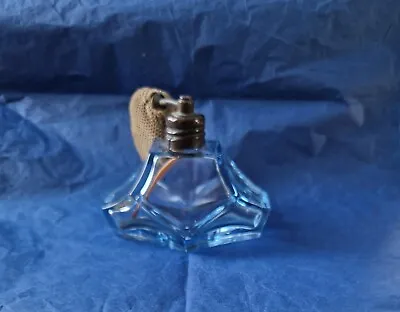 Buy Vintage Light Blue Glass Perfume Bottle With Atomiser • 5.99£