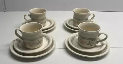 Buy Biltons Pottery Oriental Pagoda Cups, Saucers, Small Plates Set Of 4 ( K105) • 18.59£