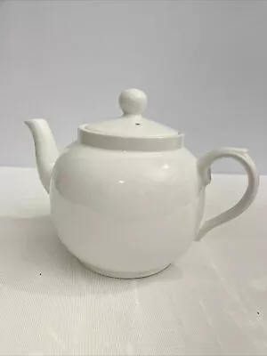 Buy Price Kensington Pottery White Lidded Ceramic Teapot - 2 Pint • 12.99£