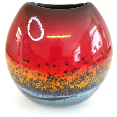 Buy Poole Pottery 20cm Purse Vase - Sunset Design • 79.99£