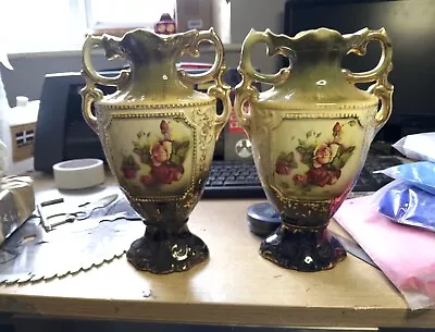 Buy Collectible Vintage Pottery Vases Made In England 186b REG No 675607 Victorian?? • 5£