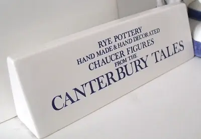 Buy Canterbury Tales Chaucer Figures Ceramic Sales Sign • 29.95£