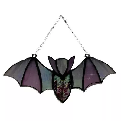 Buy Halloween Bat Stained Glass Suncatcher Window Hanging Acrylic Wall Art Decor • 9.68£