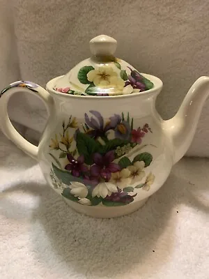 Buy Vintage Windsor Floral Tea Pot Fine English China 6.5” • 28.37£
