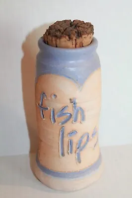 Buy Fish Lips Pottery Jar Decoration With Cork In Top - Ocean Beach Theme Home Decor • 14.43£