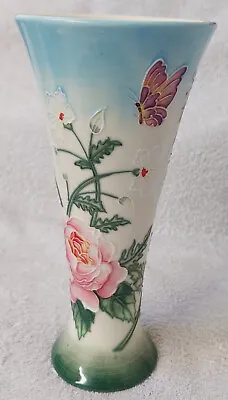 Buy OLD TUPTON WARE - English Garden Vase 20cm Tall Hand Painted • 24.99£