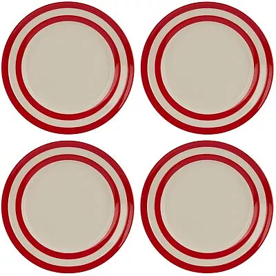 Buy NEW Cornishware Breakfast Plate Red 22cm Set 4pce • 79.67£