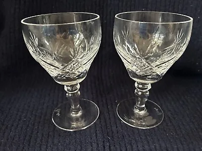 Buy Royal Brierley Elizabeth Crystal Wine Glasses X 2 • 30£