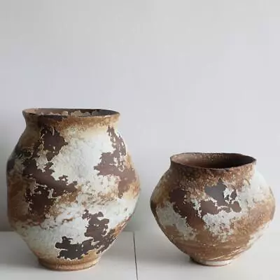 Buy Wabi-sabi Style Pottery Pot: A Must-Have Item For Every Decor Enthusiasts • 14.77£