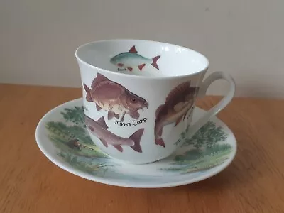 Buy ROY KIRKHAM Large Breakfast Cup And Saucer - Gone Fishing Pattern • 9.99£