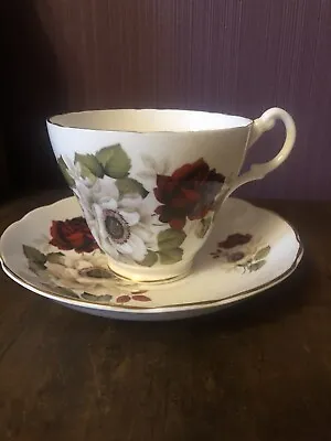 Buy Beautiful Vintage Royal Ascot Fine English Bone China Cup & Saucer Rose Design • 1.25£