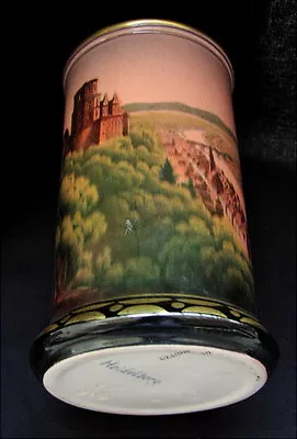 Buy Rare Old Vase Art Nouveau Around 1910 Mettlach View Heidelberg • 248.26£