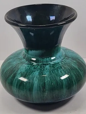 Buy Blue Drip Glaze Vase By Blue Mountain Pottery, Vintage, 5 Inch By 6 Inch, Gift  • 15.71£
