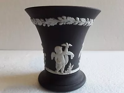 Buy Antique Wedgwood Jasperware Neoclassical Black Vase • 9.99£