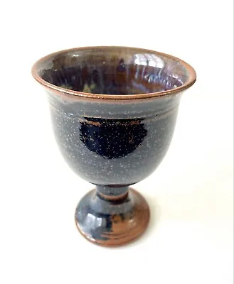 Buy Studio Pottery Goblet Beautiful Tenmoku Glazed One Of A Kind Art Piece Superb! • 12.95£
