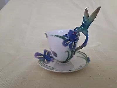 Buy Franz Porcelain Hummingbird And Iris Cup And Saucer • 75£