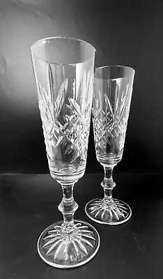 Buy Edinburgh Crystal Lomond Glass Champagne Flutes X2 • 25£