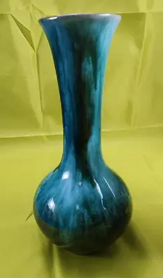 Buy Vintage Blue Mountain Pottery Vase Black Green Drip Glaze Made In Canada 8.5”T • 21.07£