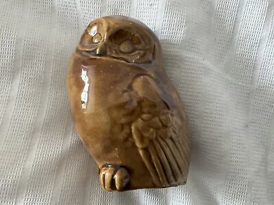 Buy Vintage Glazed Pottery Owl Figure In The Style Of Poole Pottery • 5.50£