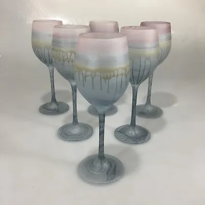 Buy Schott Zwiesel Rueven Art Nouveau Set Of 6 Handpainted Wine Glasses 7.5   • 71.32£