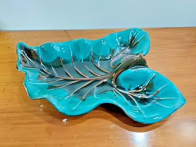 Buy Beautiful Canadian Blue Mountain Studio Pottery Large Leaf Dish • 29.95£