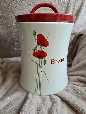 Buy Dunelm Poppy  Bread Crock Storage Jar Bread Bin • 29.99£