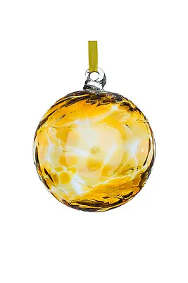 Buy Sienna Glass 10cm Birthstone Ball November Topaz Decorative Ornament Gift Boxed • 17.15£