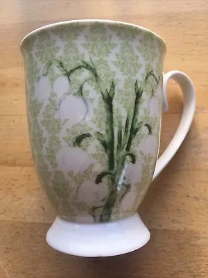 Buy M&S Beauty Porcelain Mug Green Snowdrops Floral Footed Mug Marks And Spencer • 8.99£