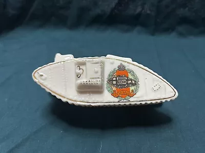 Buy Antique WW2 Crested China Figure With “Royal Tank Regiment Crest” • 29.99£