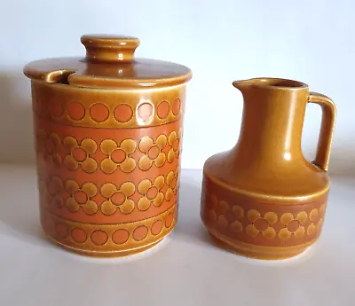 Buy Hornsea Pottery Saffron Lidded Sugar/jam Pot & Vinegar/oil Pourer - Exc. Cond. • 9.50£
