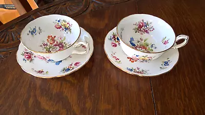 Buy Vintage Hammersley Bone China 2x Fluted Tea Cup And Saucer 2991 • 10£