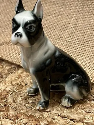 Buy Vintage Bulldog / Boxer /  Dog Figurine / - Bone China - • 7.67£