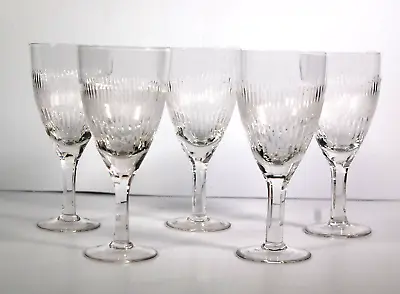 Buy Vintage Crystal Glassware Fluted Glass X5 Cut • 15.95£