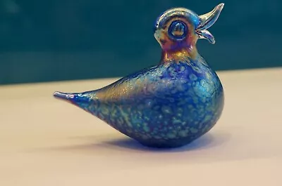 Buy Heron Art Glass Blue Duck - 9 Cm - Hand Made In Cumbria, UK • 20£