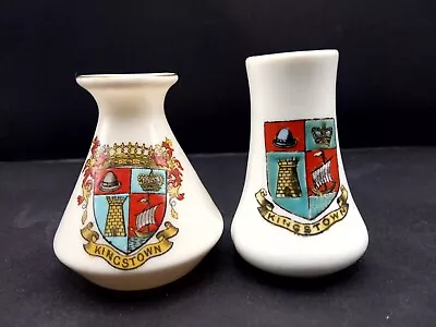 Buy Crested China - KINGSTOWN Crests - Taper Vase, Vase - Carlton/Royal Albert . • 6.50£