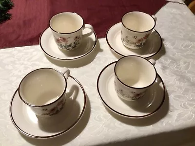 Buy Four Vintage Arklow Honeystone Glenwood Cups And Saucers • 15£