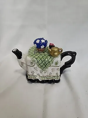 Buy Mini Teapot Table Setting Ceramic Floral Teacart  • 9.50£