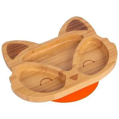 Buy Tiny Dining Orange Fox Bamboo Baby Suction Plate Toddler Weaning Feeding Set • 14£