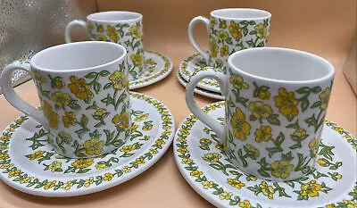 Buy Taunton Vale Vintage Mug Plate Set Buttercup Yellow Flower Tea Coffee Mug 1970s • 39.99£