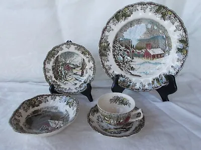 Buy 1 Place Setting 5 Piece Johnson Brothers Friendly Village Plates Bowl Cup Saucer • 25.01£
